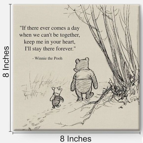 Winnie the Pooh canvas 8 x 8 Wall Decor - Picture 7 of 8